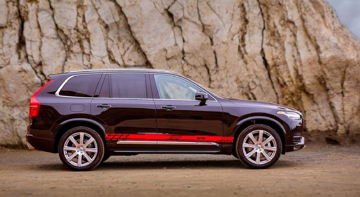 Autocollants en vinyle à rayures pour Volvo XC90, nouveau design unique 