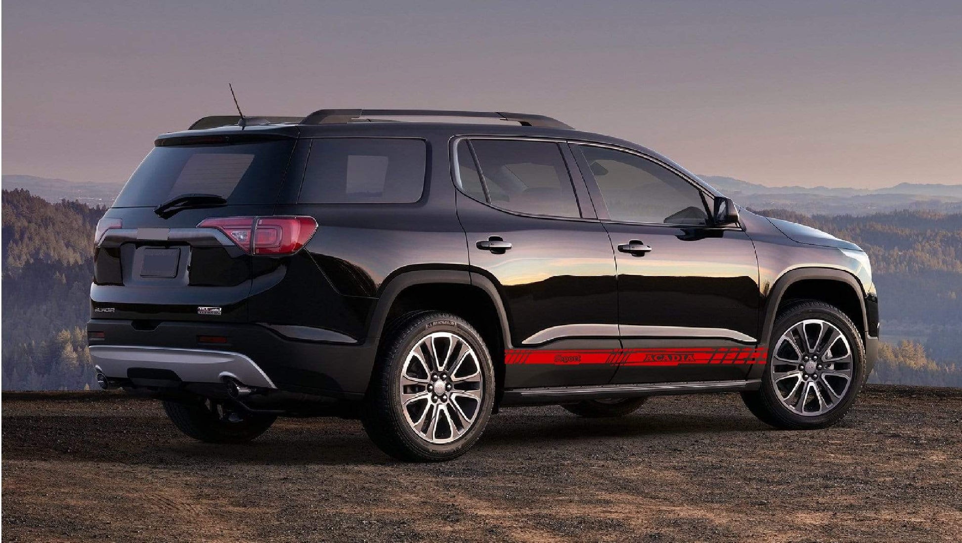 Racing Stripes Graphic Decal Car Vinyl Stripes For GMC Acadia - Brothers-Graphics