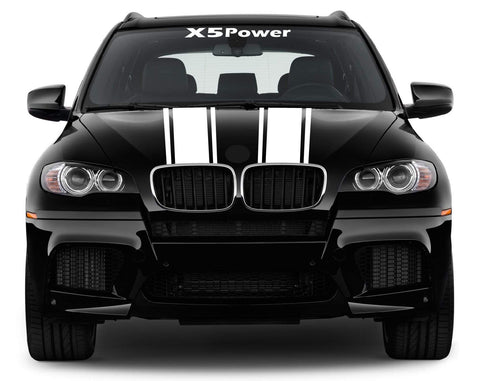 Racing Stripes Graphics decal for BMW X5 hood decal - Brothers-Graphics