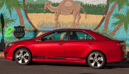 Racing Stripes Line Sticker Vinyl Decal For Toyota Camry - Brothers-Graphics