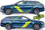 Racing Stripes Sticker Car Vinyl Decal For Skoda Superb - Brothers-Graphics