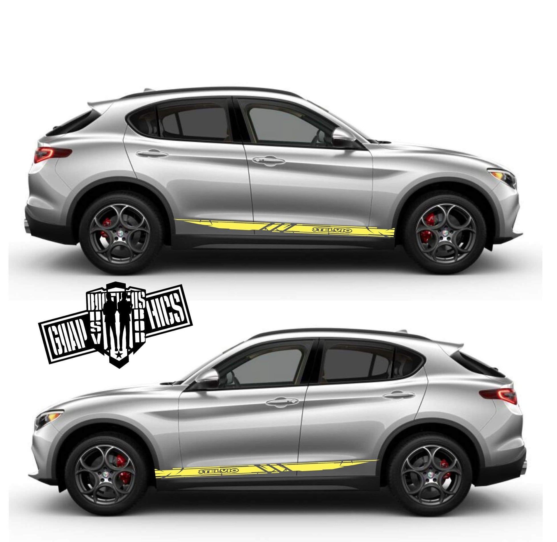 Premium Quality Stickers Compatible With Alfa Romeo Stelvio Unique Line Design