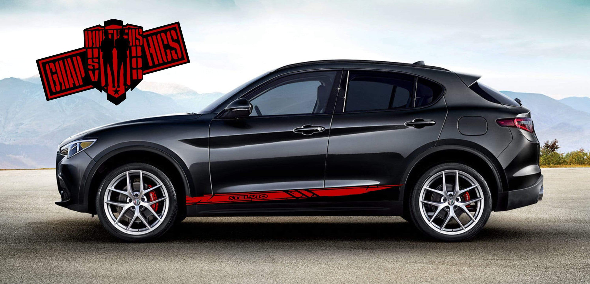 Racing Stripes Stickers For Alfa Romeo Stelvio - Brothers-Graphics