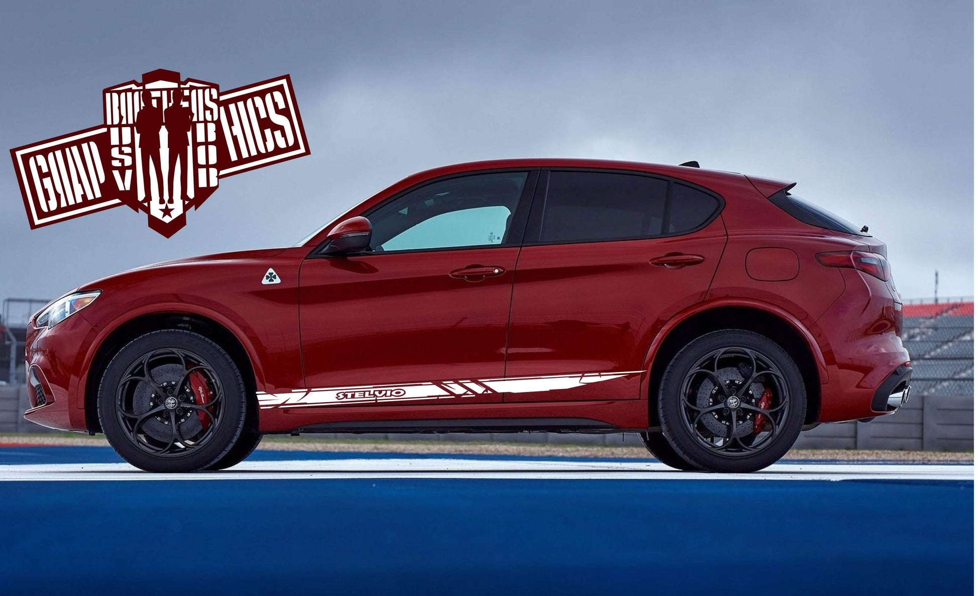 Racing Stripes Stickers For Alfa Romeo Stelvio - Brothers-Graphics