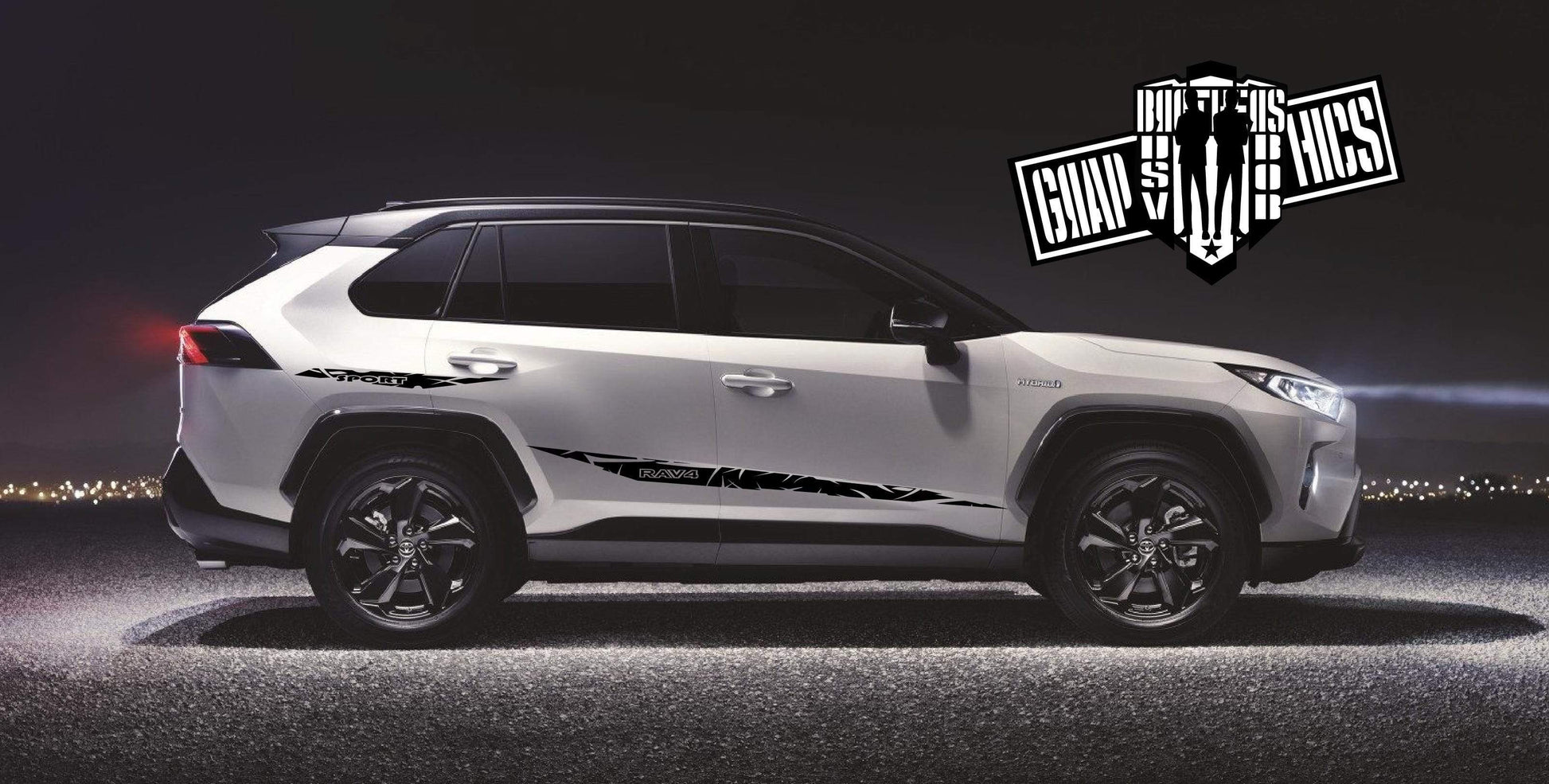 Racing Stripes Vinyl Decal For Toyota Rav4 decals - Brothers-Graphics