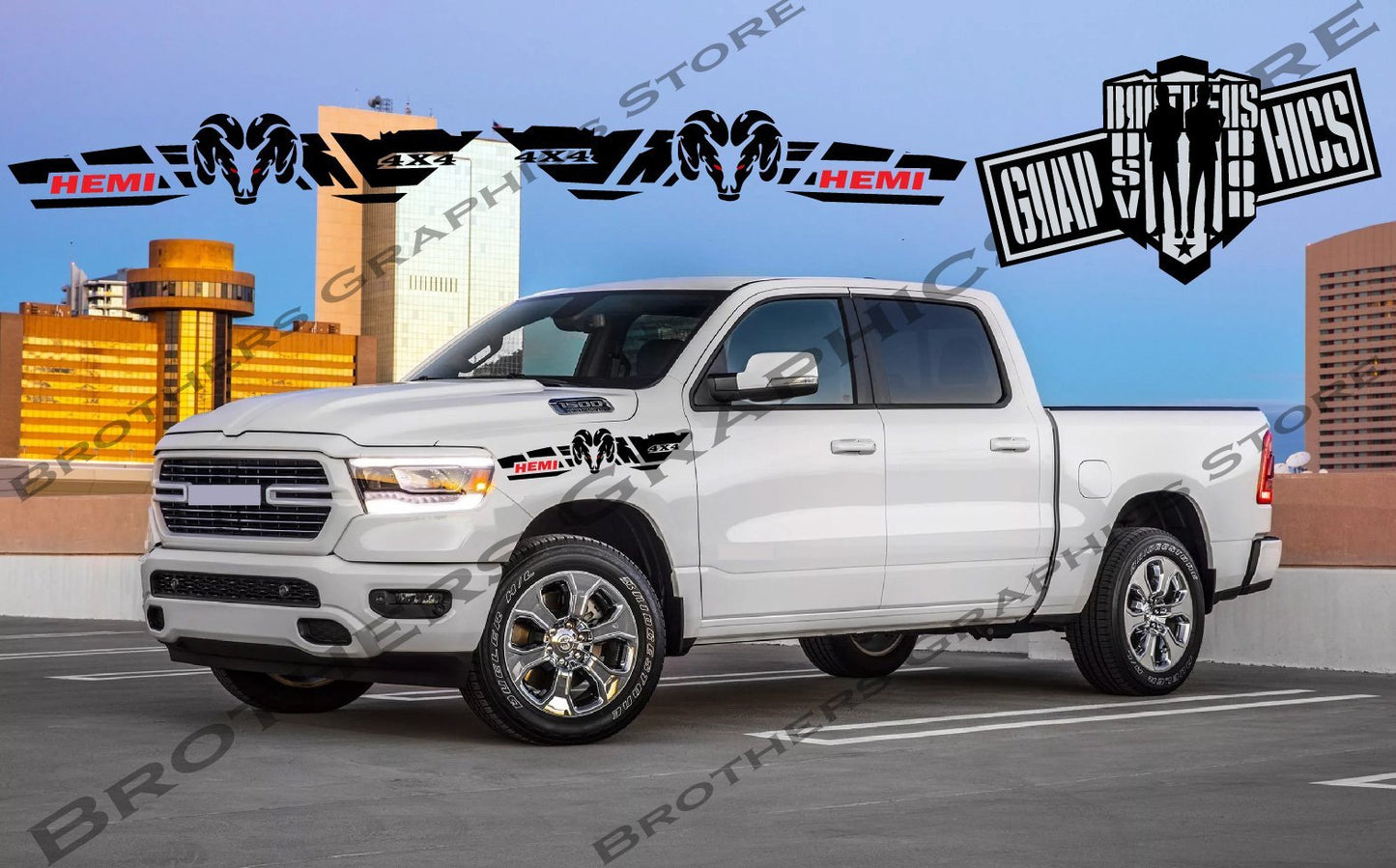 Autocollants Dodge Hemi | Autocollants Dodge Ram 2500 | Autocollants Dodge pour Dodge Ram