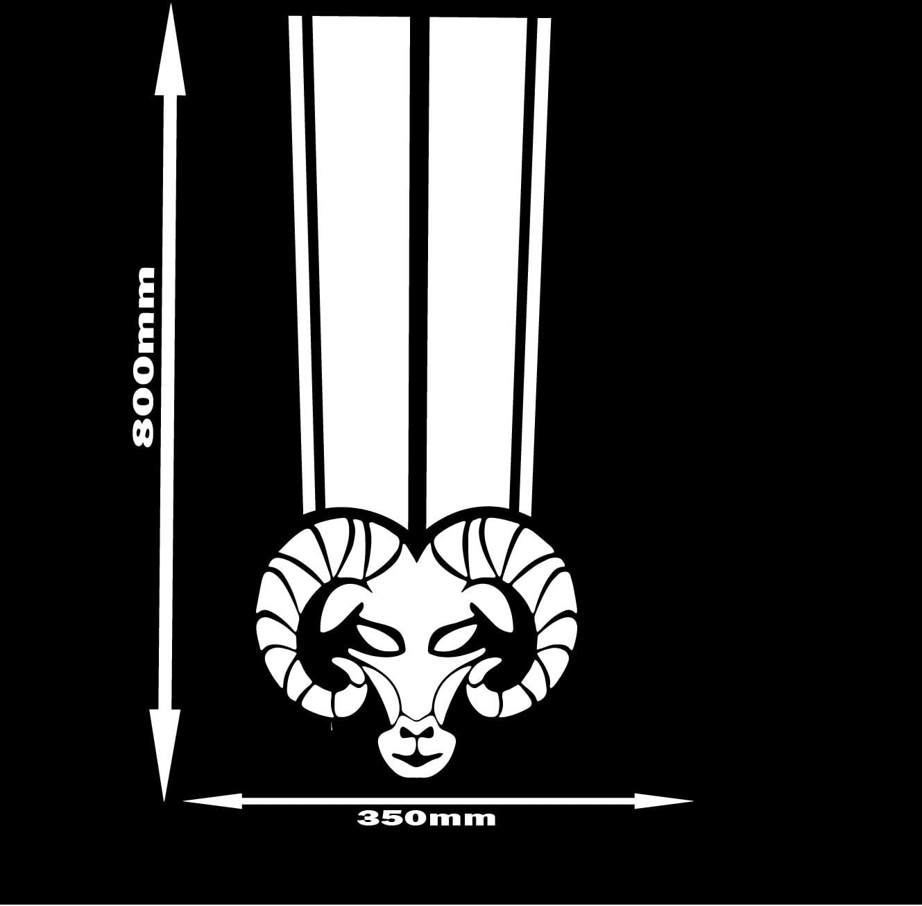 Vinyle RAM Design | Autocollants universels pour capot | Autocollants graphiques pour capot