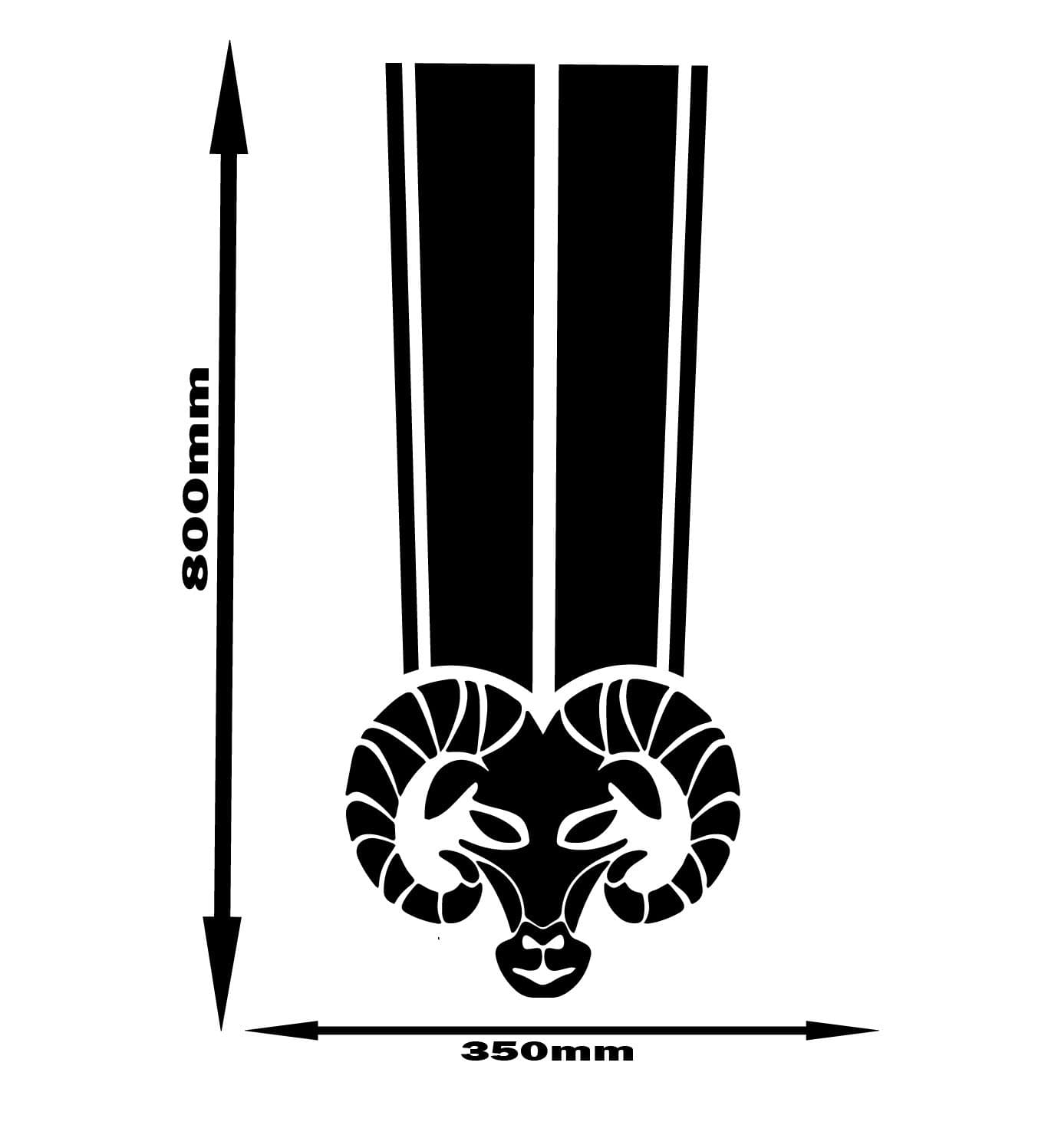 Vinyle RAM Design | Autocollants universels pour capot | Autocollants graphiques pour capot