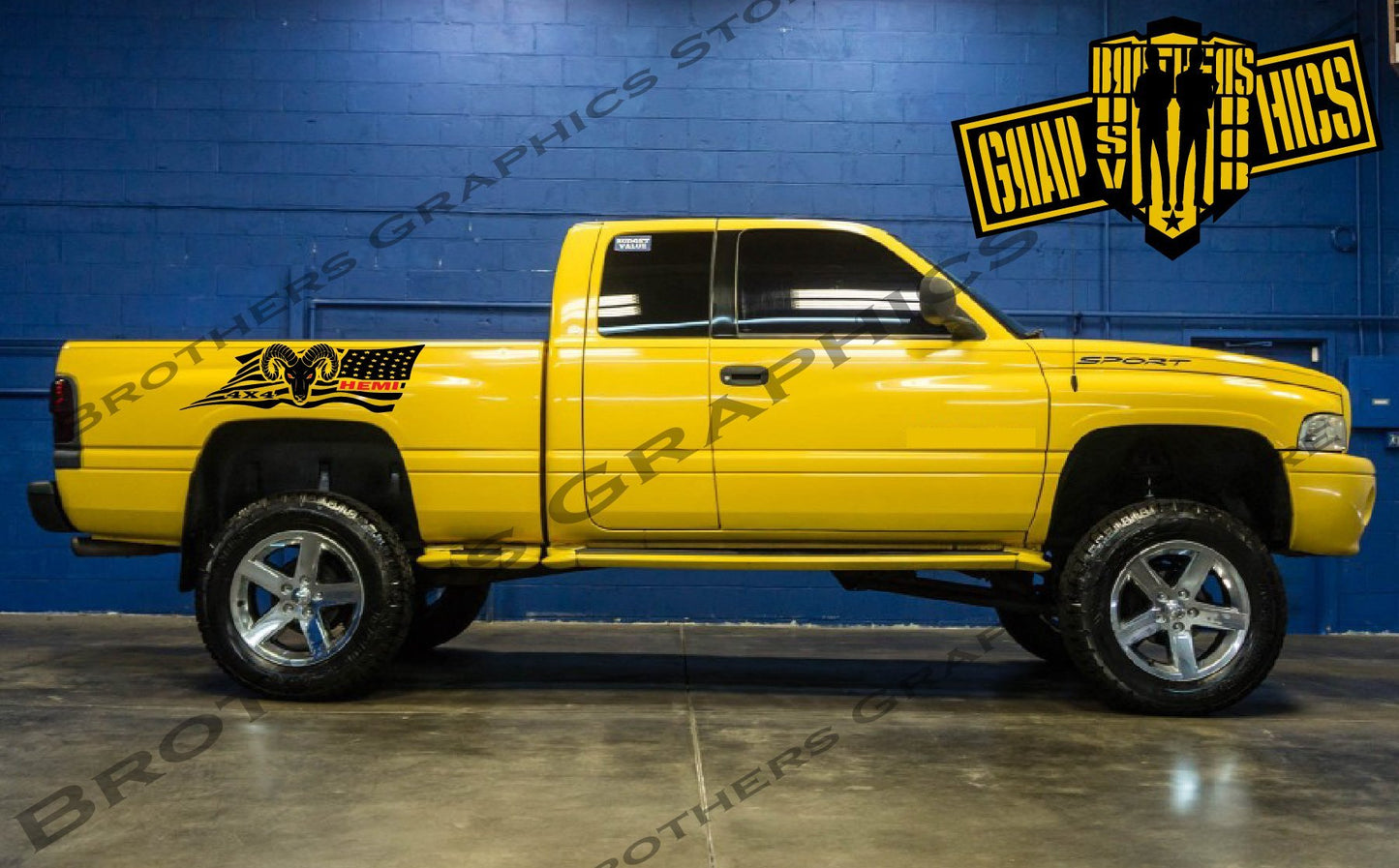 Autocollants pour camion Ram | Bandes Dodge Ram 1500 | Autocollants Dodge pour Dodge Ram