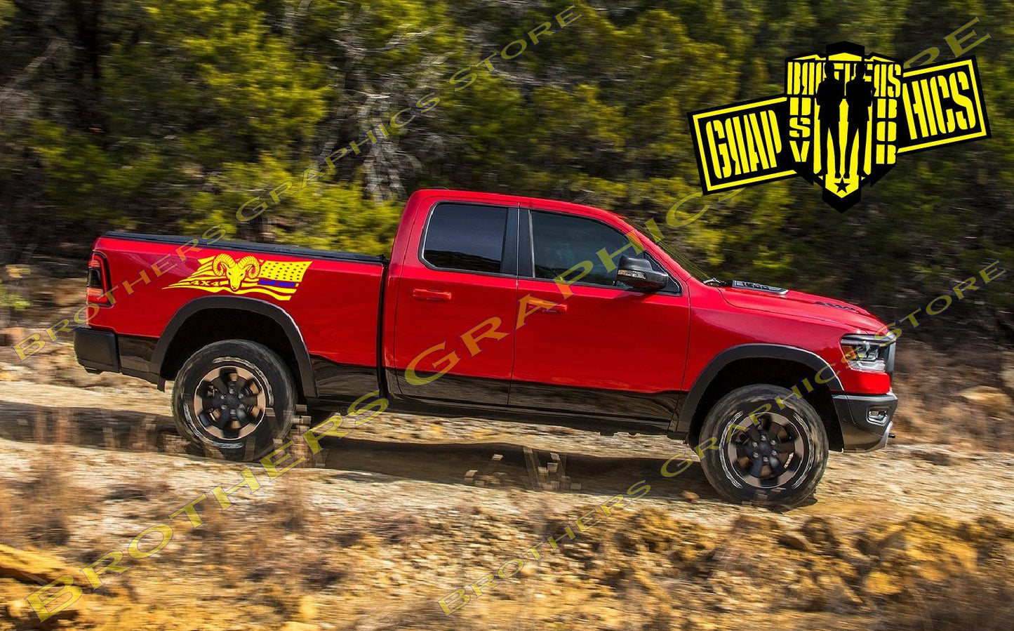 Autocollants pour camion Ram | Bandes Dodge Ram 1500 | Autocollants Dodge pour Dodge Ram