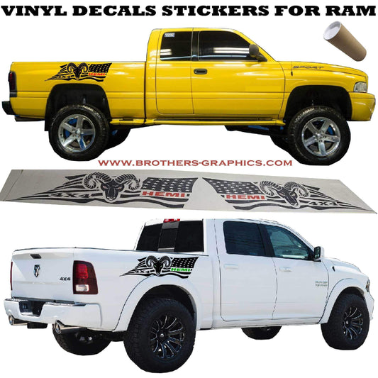Autocollants pour camion Ram | Bandes Dodge Ram 1500 | Autocollants Dodge pour Dodge Ram
