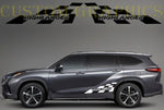 Vinyl Graphics Rear finish Design Vinyl Stripes Compatible with Toyota Highlander