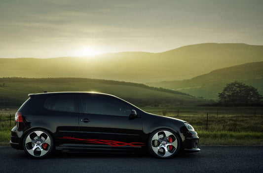 Rear Vinyl Decal Side Bed Sticker Graphics Kit For VW Golf