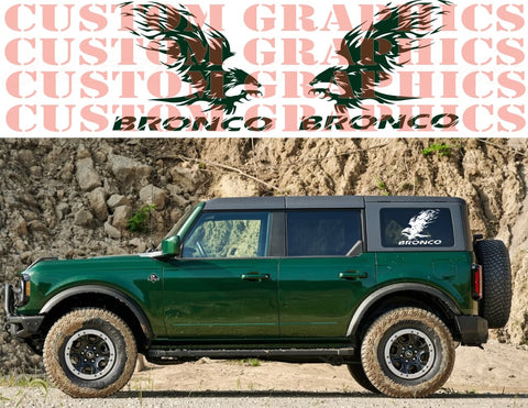 Vinyl Graphics Rear Window Design Stickers Decals Compatible With Ford Bronco
