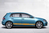 Set of Racing Side Stripes Decal Sticker Graphic Compatible with VW Golf