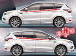 Set of Racing Side Stripes Decal Sticker Graphic for Ford KUGA - Brothers-Graphics