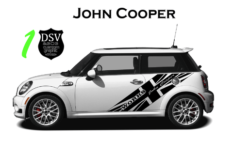 Set of Racing Side Stripes Decal Stickerfor Mini Cooper Clubman John Cooper Countryman