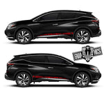 Side door Decal Vinyl Racing Stripe Stickers For Nissan Murano - Brothers-Graphics