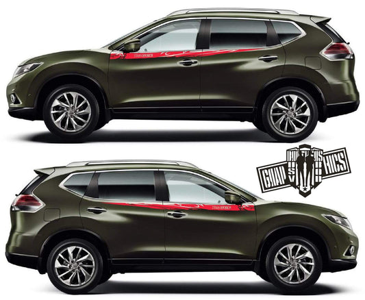 Side door Decal Vinyl Racing Stripe Stickers For Nissan Rogue - Brothers-Graphics