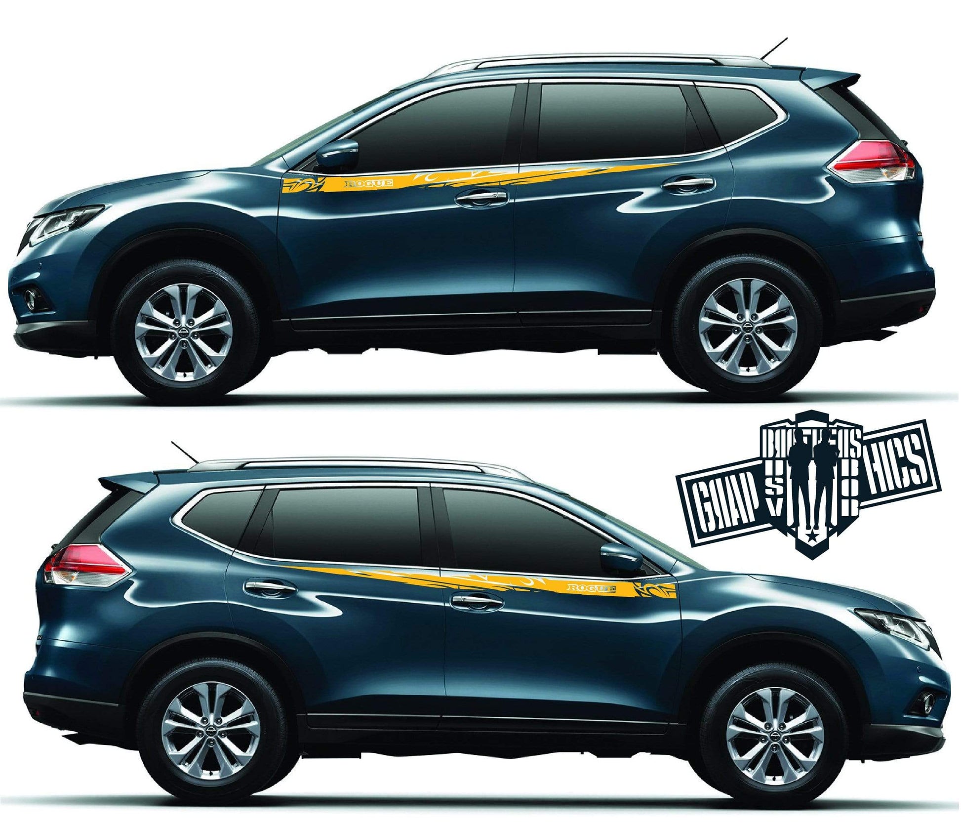 Side door Decal Vinyl Racing Stripe Stickers For Nissan Rogue - Brothers-Graphics