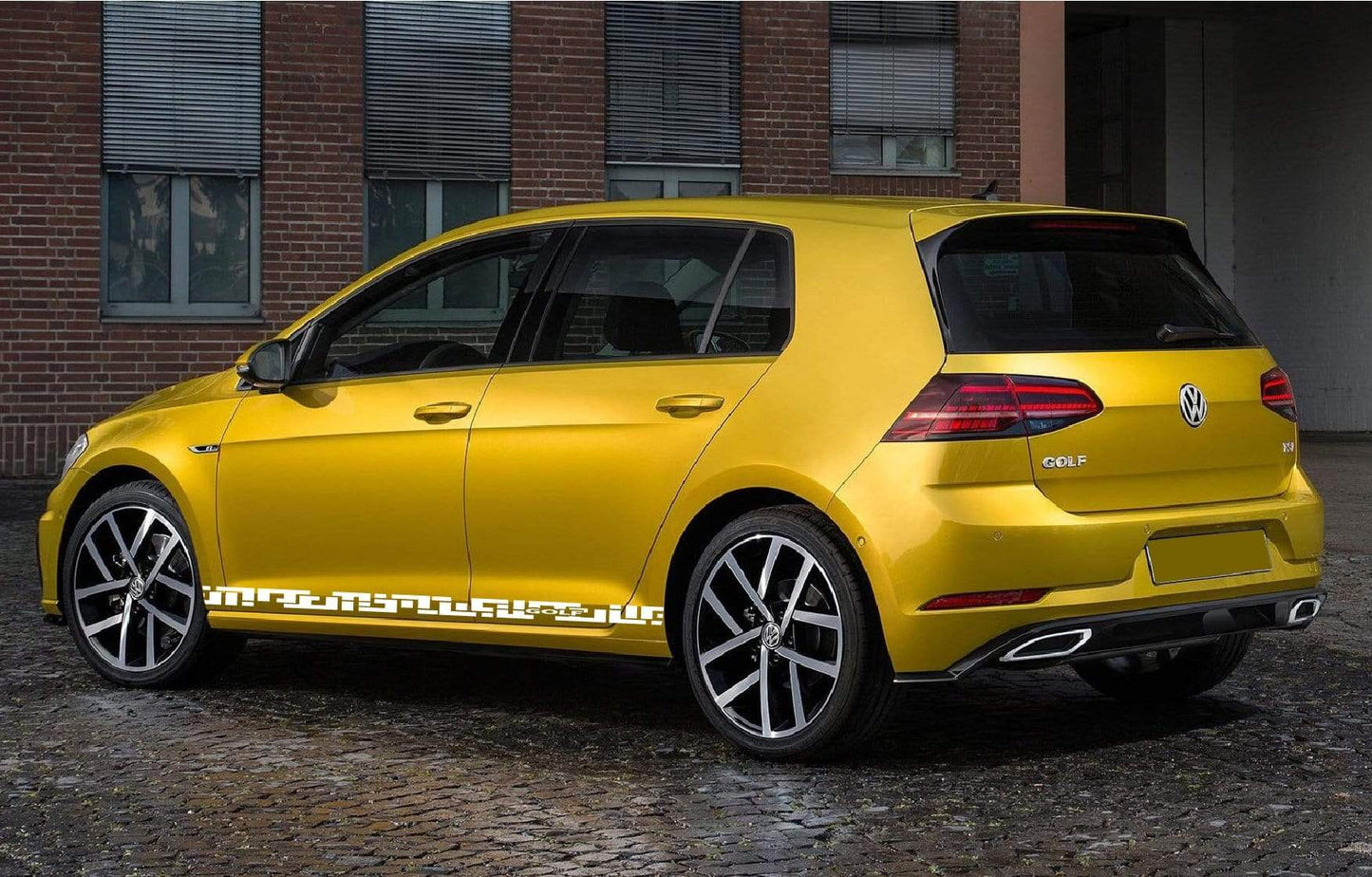 Side Door Stripe Custom kit Stickers Set Kit For VW Golf