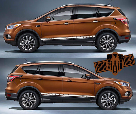 Side door stripe vinyl decal graphic sticker Kit for Ford KUGA - Brothers-Graphics
