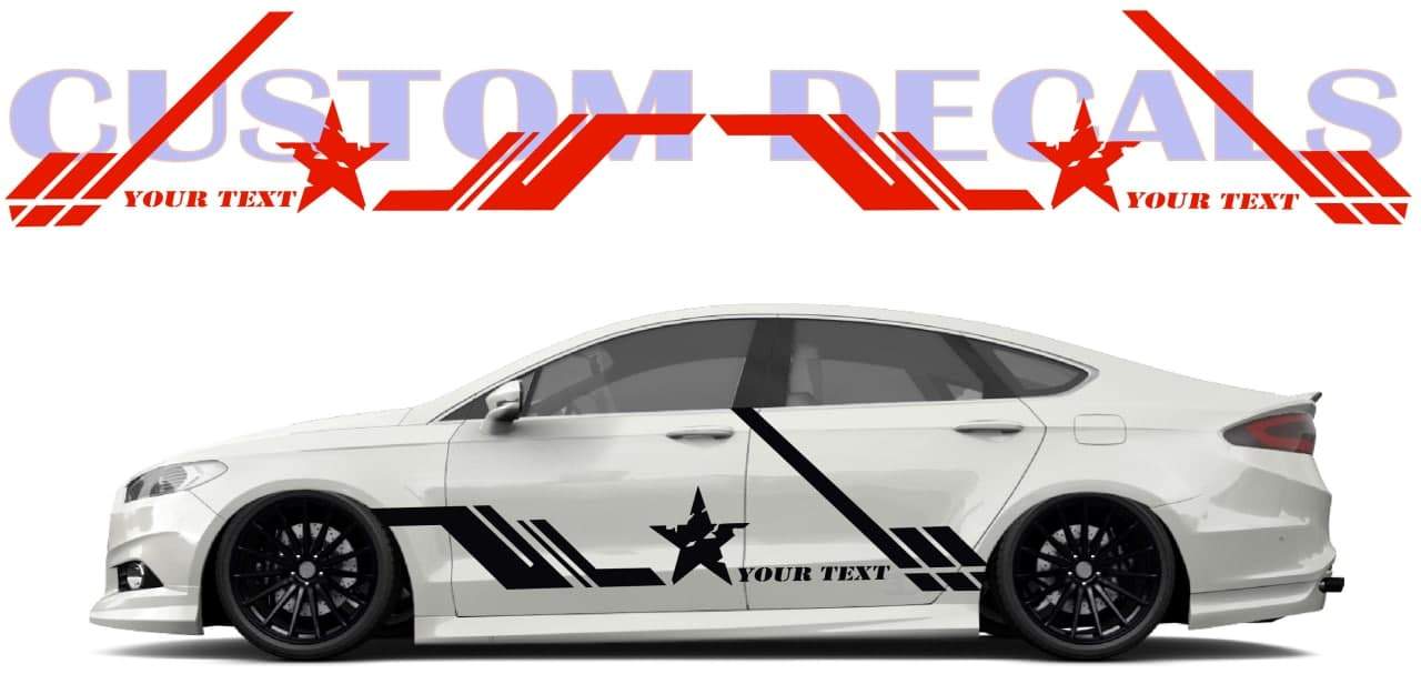 Vinyl Graphics Side door stripe vinyl decal New graphic universal sticker Kit for Car Any Vehicle | UNIVERSAL STICKERS