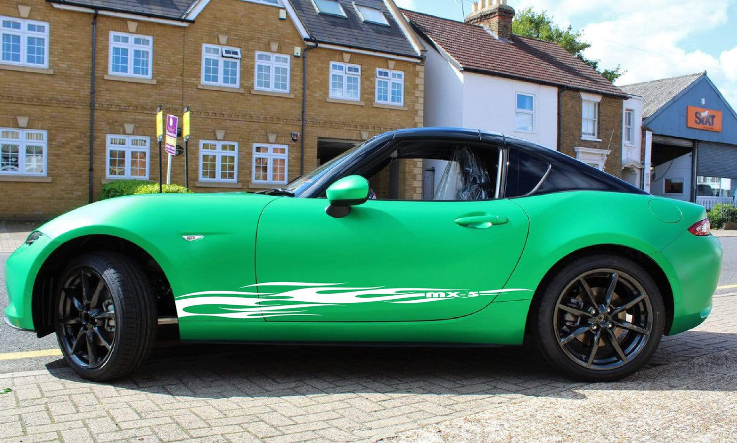 Premium Quality Stickers Compatible With Mazda MX-5 Miata Flame Design Easy Application
