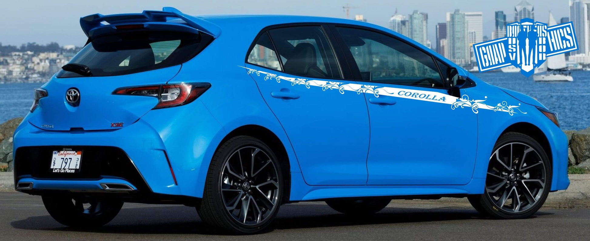 Side Door Vinyl Decal Stripes Kit Graphics Custom for Toyota Corolla 2000-2022 - Brothers-Graphics