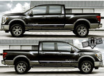 Side Doors  Vinyl Sticker Racing Stripes for Nissan Titan - Brothers-Graphics