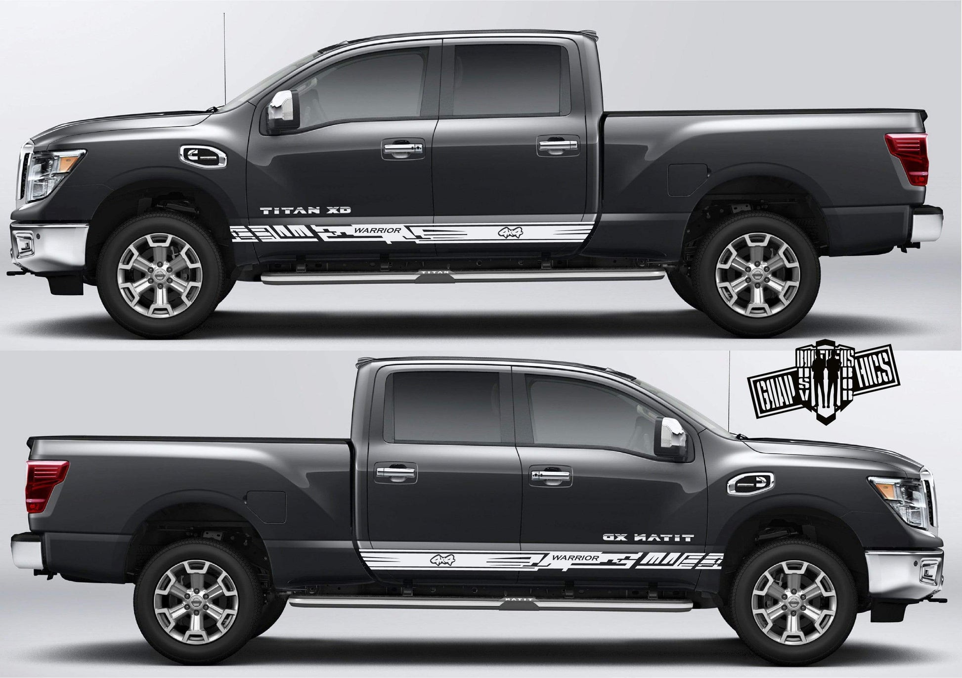 Premium Quality Vinyl Stickers Compatible with Nissan Titan Unique Design decals