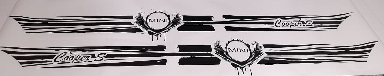 Vinyl Graphics Side Stripe Decal Graphic Sticker Compatible with Mini Cooper, Clubman, John Cooper, Countryman