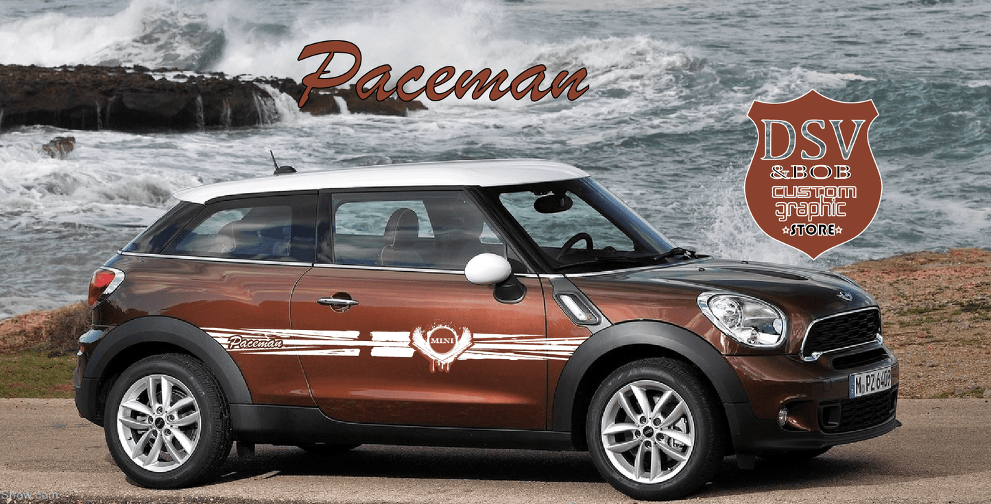 Autocollant graphique à bande latérale compatible avec Mini Cooper, Clubman, John Cooper, Countryman 