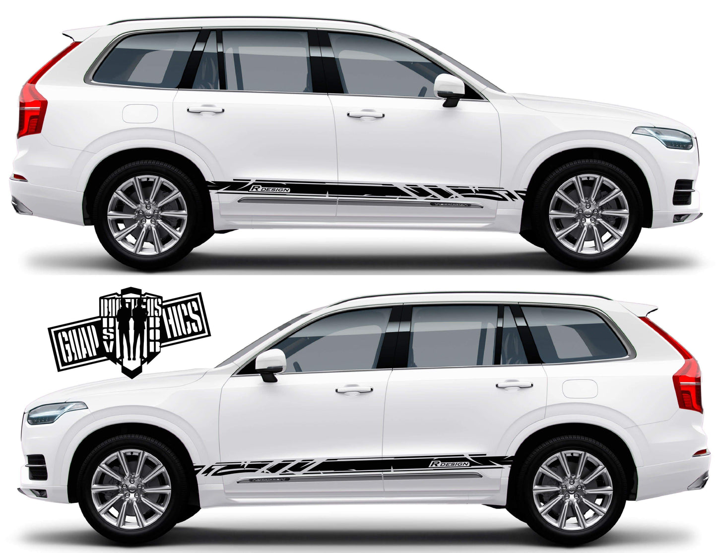 Side Stripe Decal Graphic Sticker Kit for Volvo XC90 - Brothers-Graphics
