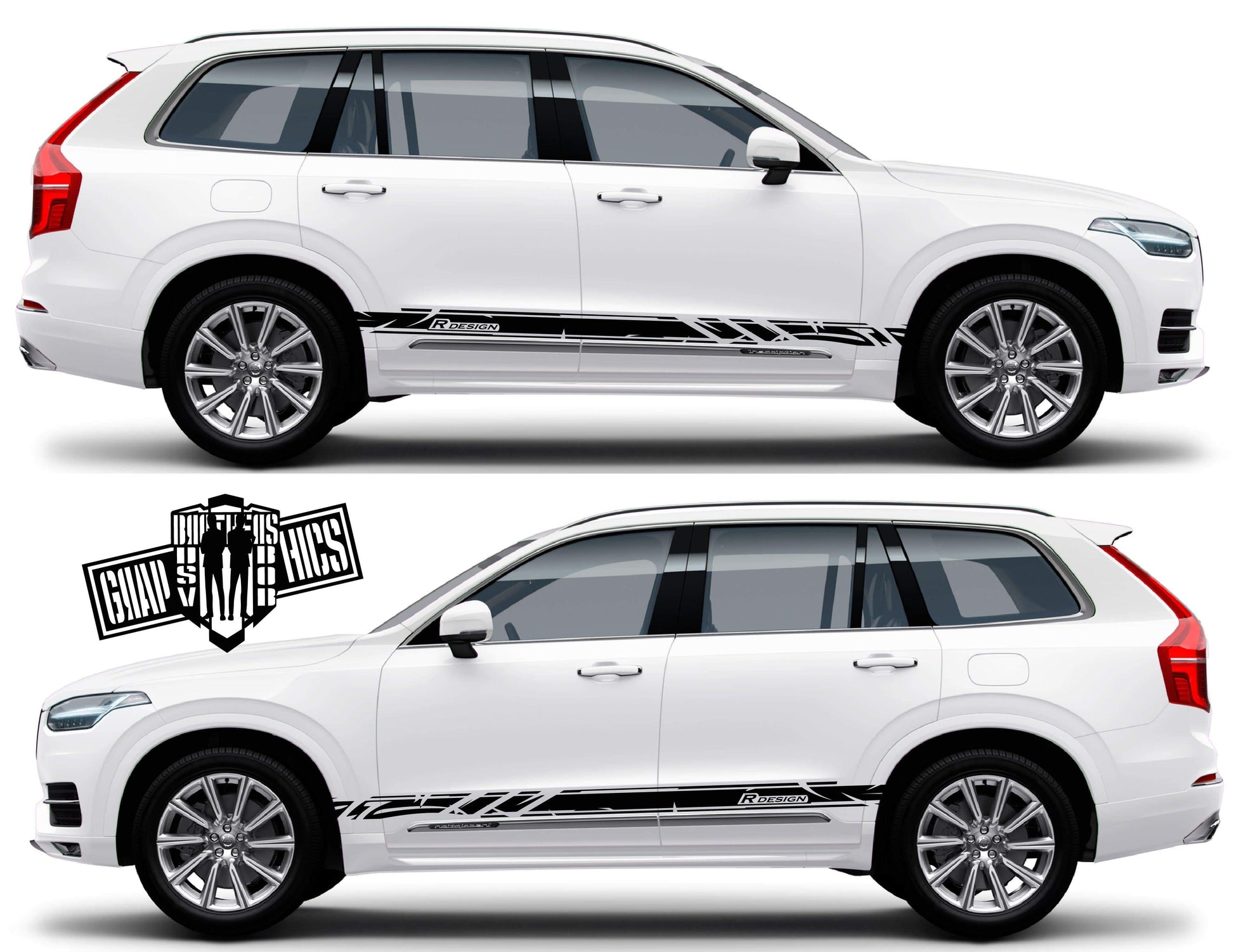 Side Stripe Decal Graphic Sticker Kit for Volvo XC90 - Brothers-Graphics