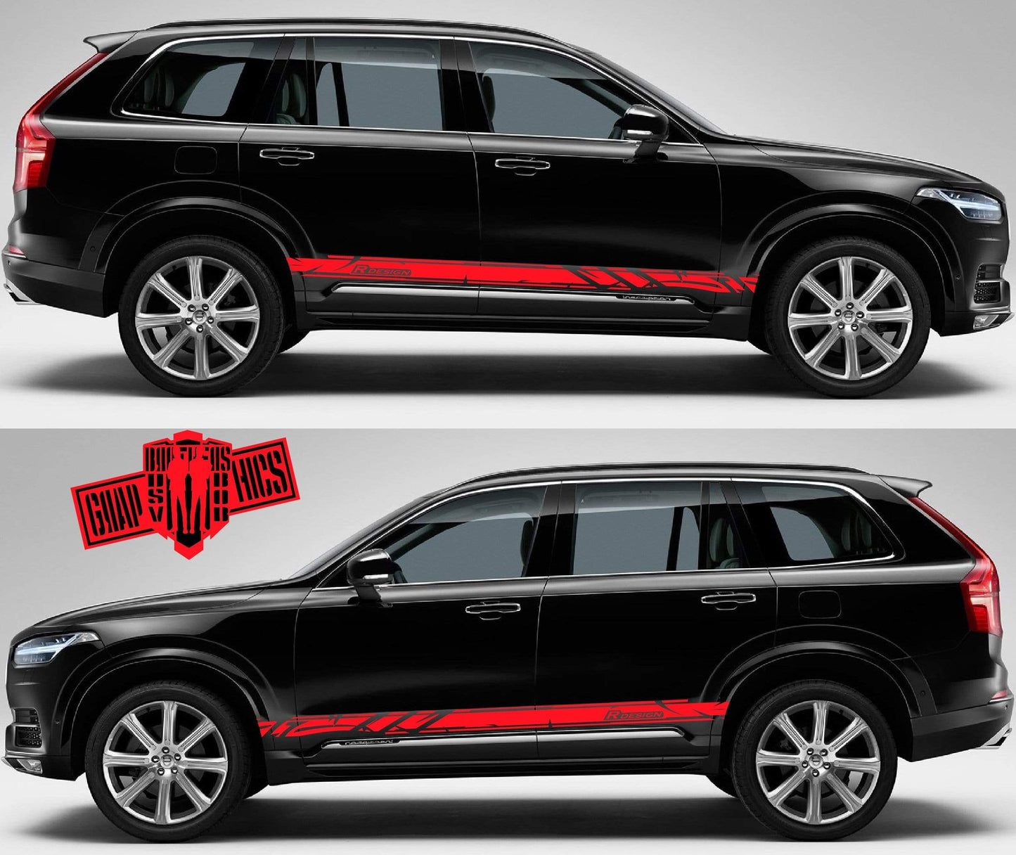 Side Stripe Decal Graphic Sticker Kit for Volvo XC90 - Brothers-Graphics