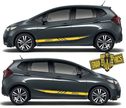 Side Vinyl Door Decal Racing Stripe stickers for Honda Jazz - Brothers-Graphics