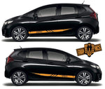 Side Vinyl Door Decal Racing Stripe stickers for Honda Jazz - Brothers-Graphics