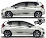 Side Vinyl Door Decal Racing Stripe stickers for Honda Jazz - Brothers-Graphics