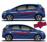 Side Vinyl Door Decal Racing Stripe stickers for Honda Jazz - Brothers-Graphics