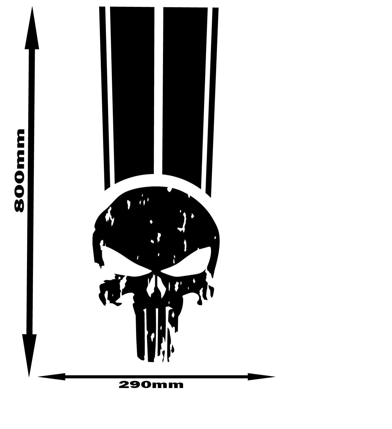 Vinyle motif tête de mort | Autocollants universels pour capot | Autocollants graphiques pour capot