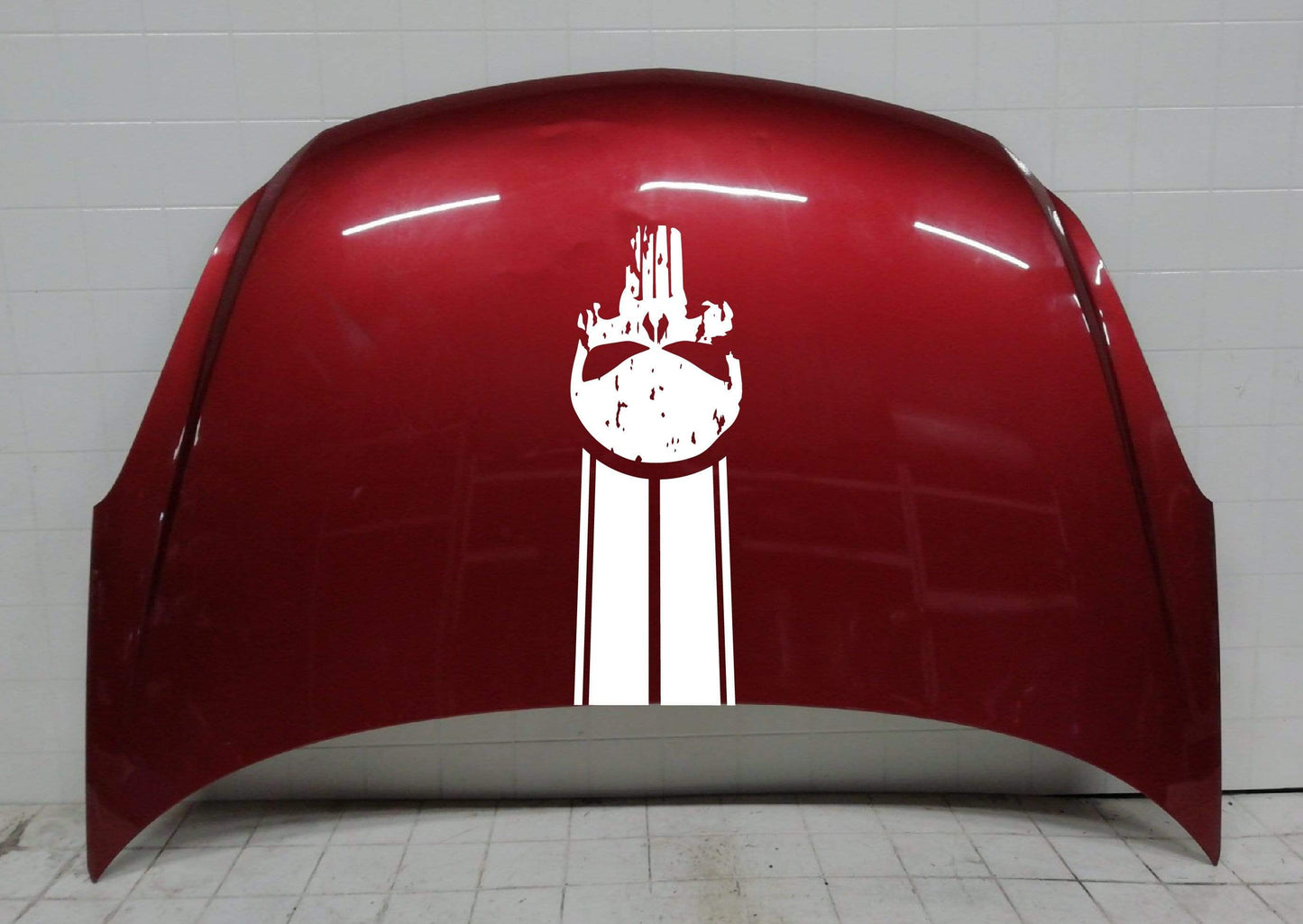 Vinyle motif tête de mort | Autocollants universels pour capot | Autocollants graphiques pour capot