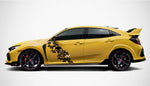 Vinyl Graphics Skull Graphic Line Stickers Compatible With Honda Civic, All Models Size