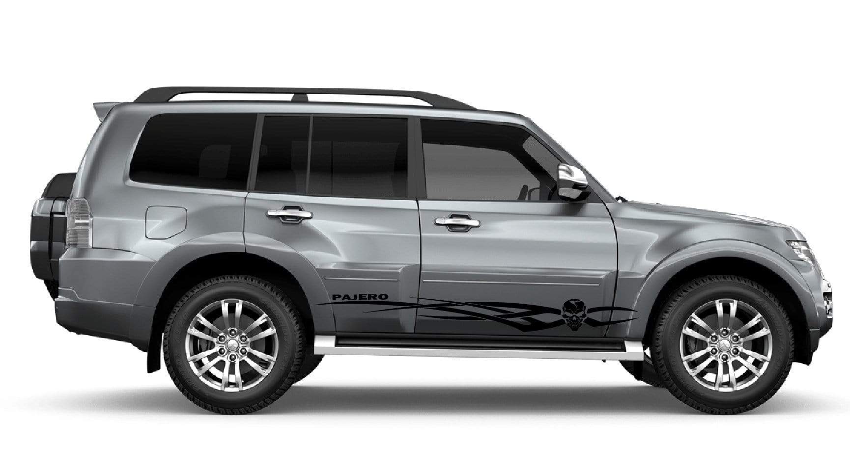 Premium Quality Stickers Compatible with Mitsubishi Pajero Skull Tribal Design Decorative decals