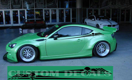 Premium Vinyl Stickers Compatible with Subaru BRZ Skull Logo Line Design BFF