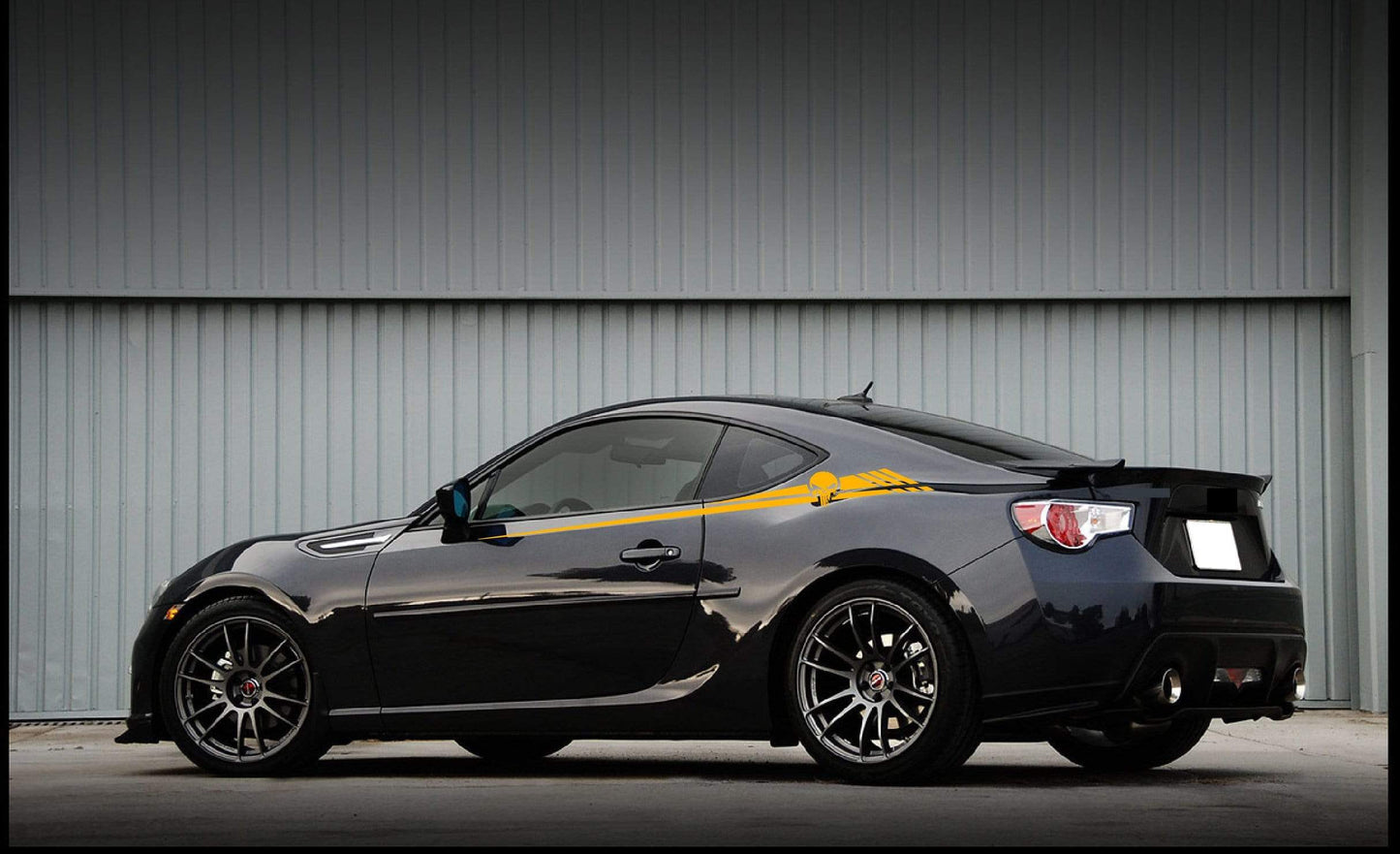 Premium Vinyl Stickers Compatible with Subaru BRZ Skull Logo Line Design BFF