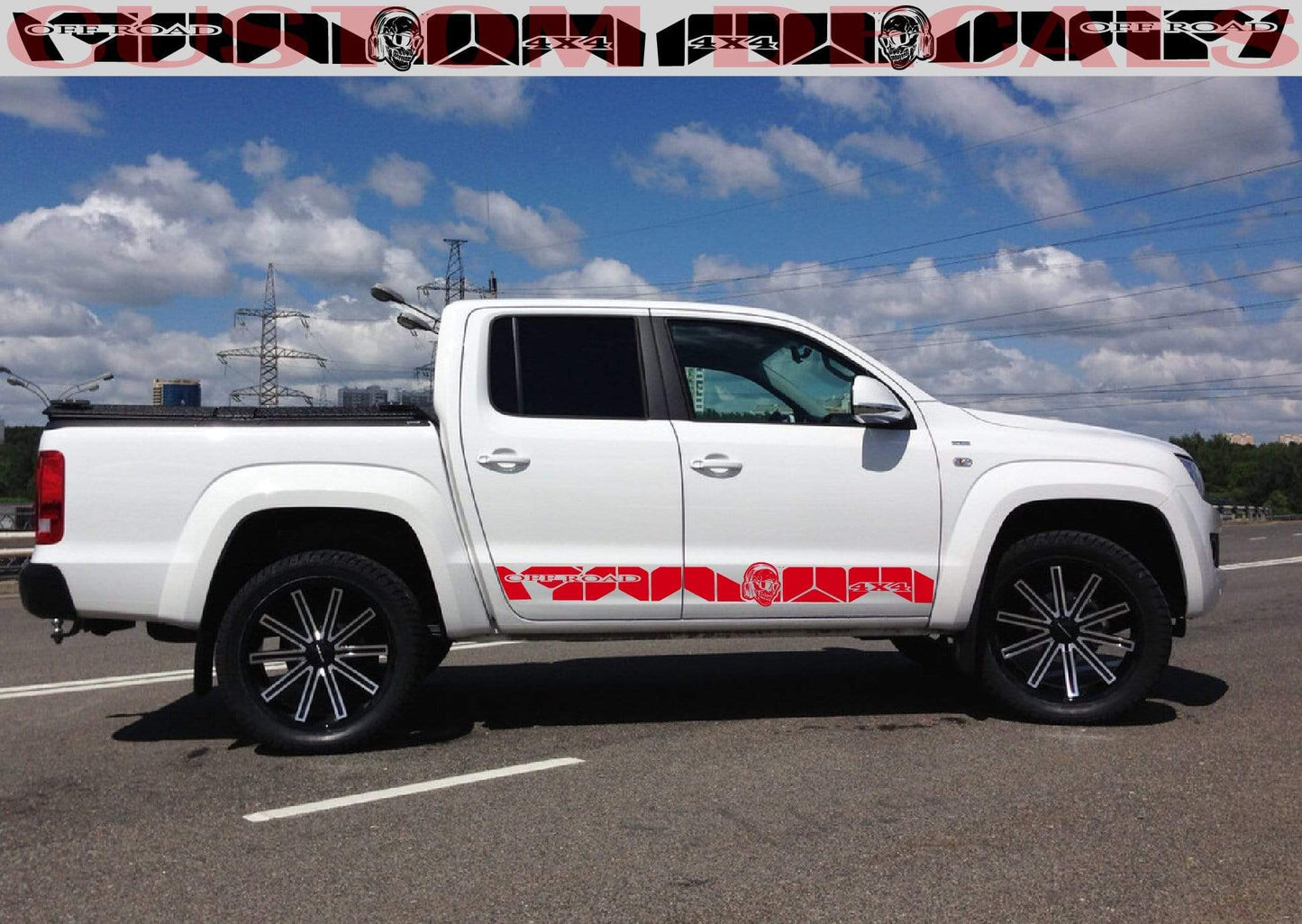 Skull Graphics for Volkswagen Amarok | VW Amarok Stickers | VW decal kit | Amarok Stickers 11 COLOR