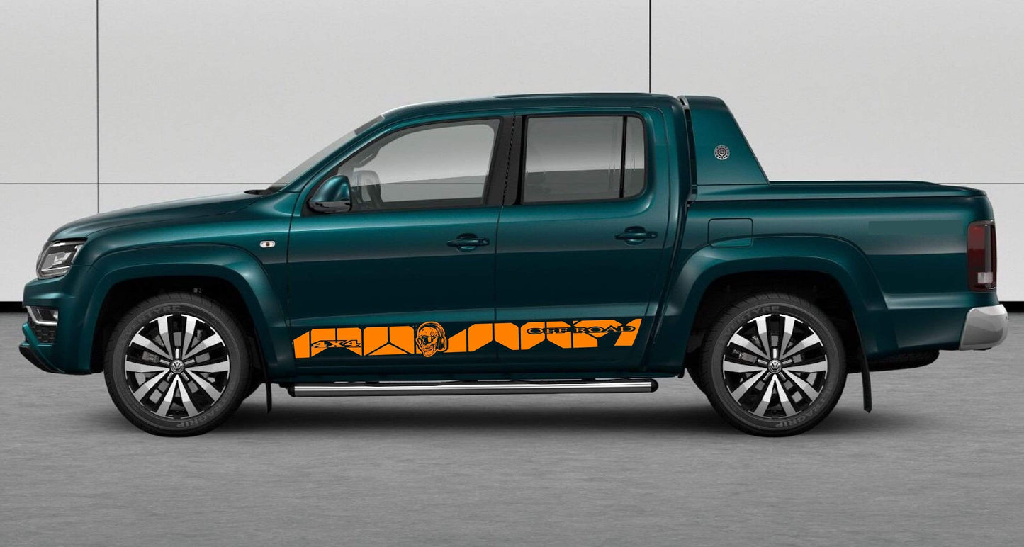 Skull Graphics for Volkswagen Amarok | VW Amarok Stickers | VW decal kit | Amarok Stickers 11 COLOR