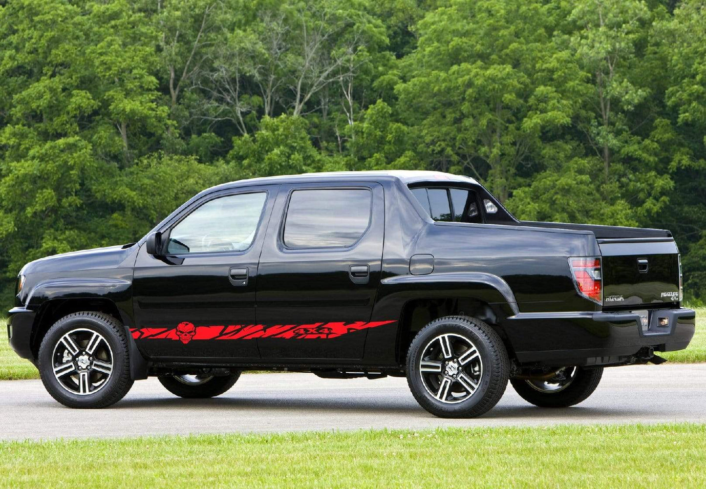 Vinyl Graphics Skull line Graphics Vinyl Stickers Compatible With Honda Ridgeline