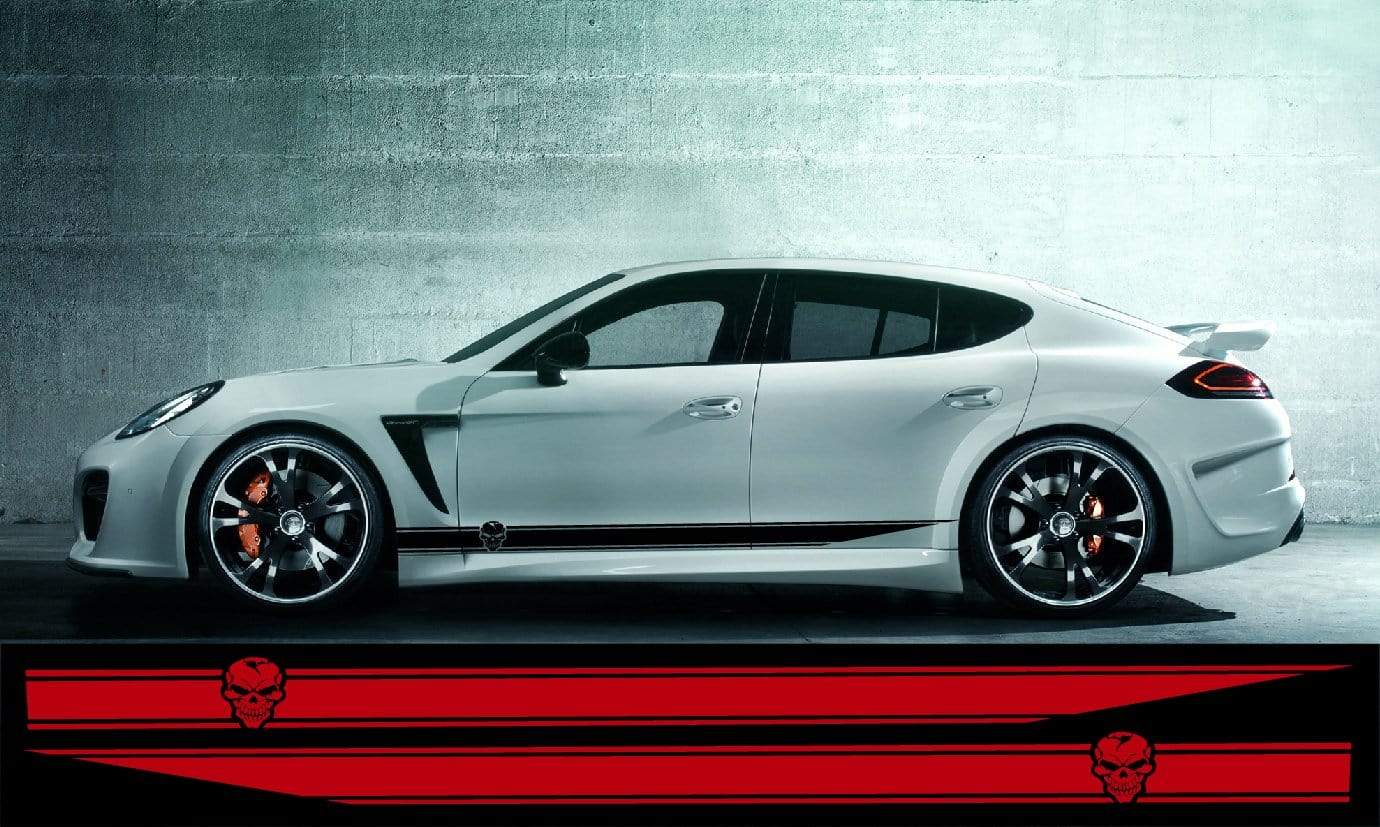 Skull rally decals for Porshe universal Stikers